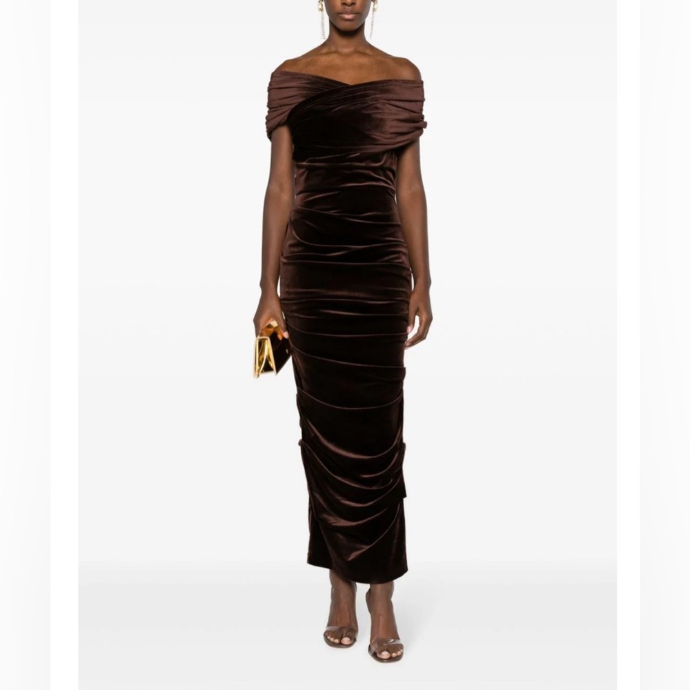 Layne velvet ruched dress - Picture 2 of 12